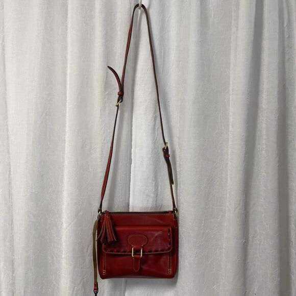 Dooney & Bourke Florentine Pocket Crossbody Handbag Red - Picture 2 of 14